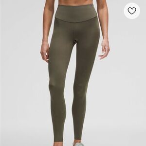 Lululemon Base Pace High Rise Leggings 28” Army Green